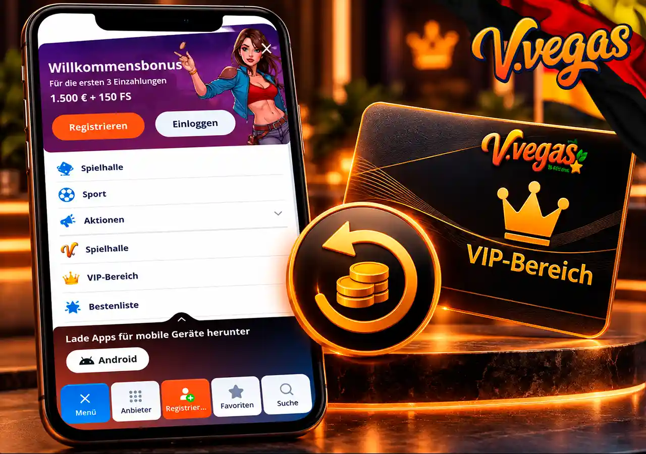 Treueprogramm auf Mobilgerät mit Loyalty-Karte und Cashback-Symbol.